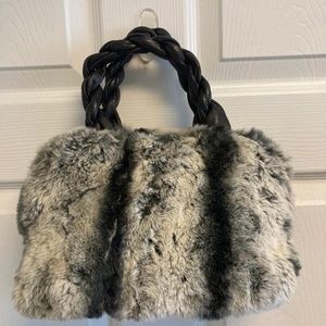 Silver Fox Fur Luxury Purse